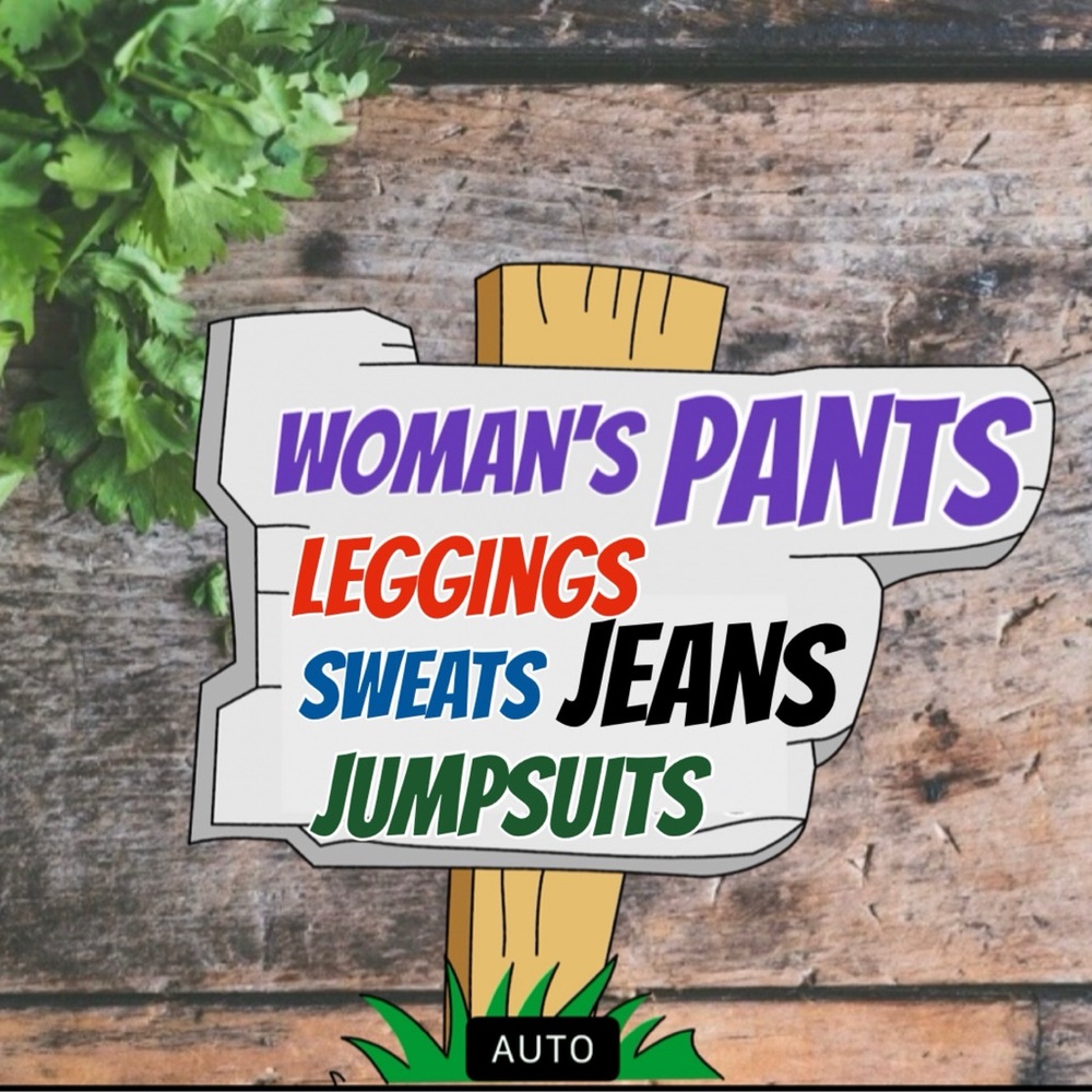 Jeans, pants, slacks, trousers, jumpsuits, Leggings, sweats,